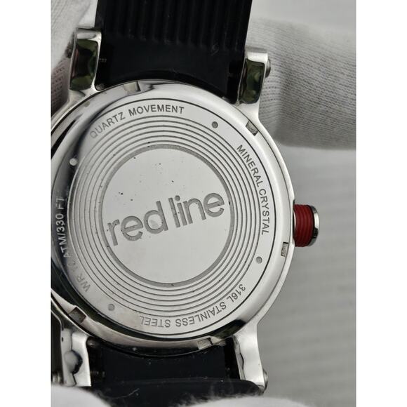 Mens Redline Compressor World Time YELLOW DIAL Quartz Watch New Battery Rare - Picture 6 of 10